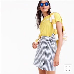 J. Crew Textured Wrap Mini Skirt